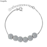 S925 CZ Zircon Beads Bracelet for Women Girl Gift