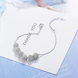 S925 CZ Zircon Beads Bracelet for Women Girl Gift