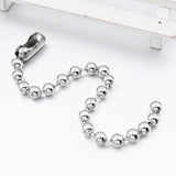 Silver Stainless Steel Link Beads Bracelet for Women