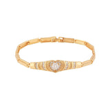 Heart Zircon Watch Bracelet Women Jewelry 18k CZ Gift