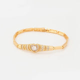 Heart Zircon Watch Bracelet Women Jewelry 18k CZ Gift