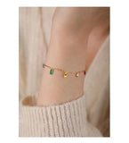 Rainbow CZ Zircon Bracelet Women Girls Jewelry
