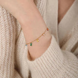 Rainbow CZ Zircon Bracelet Women Girls Jewelry