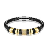 Janeyacy Jewelry Leather Bracelet Men Retro Women Bracelet Charm