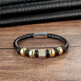 Janeyacy Jewelry Leather Bracelet Men Retro Women Bracelet Charm