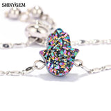 ShinyGem Fatima Hand Crystal Charm Bracelets Silver Plated Link Chain