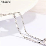 ShinyGem Fatima Hand Crystal Charm Bracelets Silver Plated Link Chain