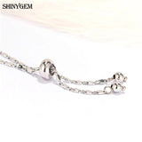 ShinyGem Fatima Hand Crystal Charm Bracelets Silver Plated Link Chain