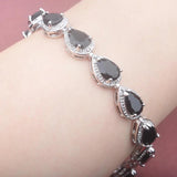 Water Drop Zirconia Link Chain Bracelet for Women