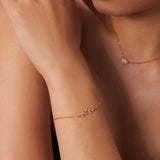 Stainless Steel Bling CZ Bracelet Adjustable Wrist Jewelry Chain