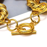 Chunky Metal Cuff Bracelet for Women