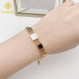 B540 Italian 8mm Mesh Link Chain Bracelet Women Adjustable