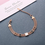 B540 Italian 8mm Mesh Link Chain Bracelet Women Adjustable