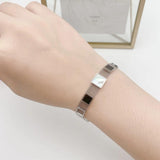 B540 Italian 8mm Mesh Link Chain Bracelet Women Adjustable