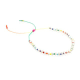 Boho Freshwater Pearl Bracelet Rainbow Bead Jewelry