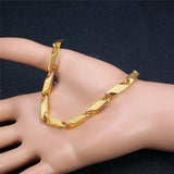 Stainless Steel Biker Chain Bracelet 3MM Irregular Punk Bangles
