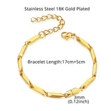 Stainless Steel Biker Chain Bracelet 3MM Irregular Punk Bangles