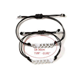 6Pcs Matching Distance Heart Bracelet Hollow Heart Wristband for Women Girl
