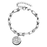 Catholic Stainless Steel Jesus Charm Bracelet For Women