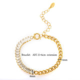 Zircon Women Bracelet Stainless Steel Chain Bracelet Gift