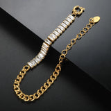 Zircon Women Bracelet Stainless Steel Chain Bracelet Gift