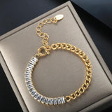Zircon Women Bracelet Stainless Steel Chain Bracelet Gift