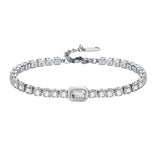 Pink Cubic Zirconia Tennis Bracelet for Women