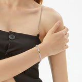 Pink Cubic Zirconia Tennis Bracelet for Women