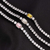 Pink Cubic Zirconia Tennis Bracelet for Women