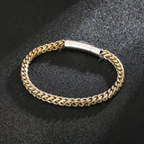 Men's Stainless Steel Whip Chain Bracelet Biker Jewelry
