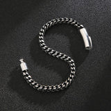 Men's Stainless Steel Whip Chain Bracelet Biker Jewelry