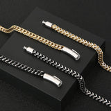 Men's Stainless Steel Whip Chain Bracelet Biker Jewelry