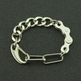 Cuban Steel Bicycle Chain Bracelet for Motorcycle Party Men Women Biker