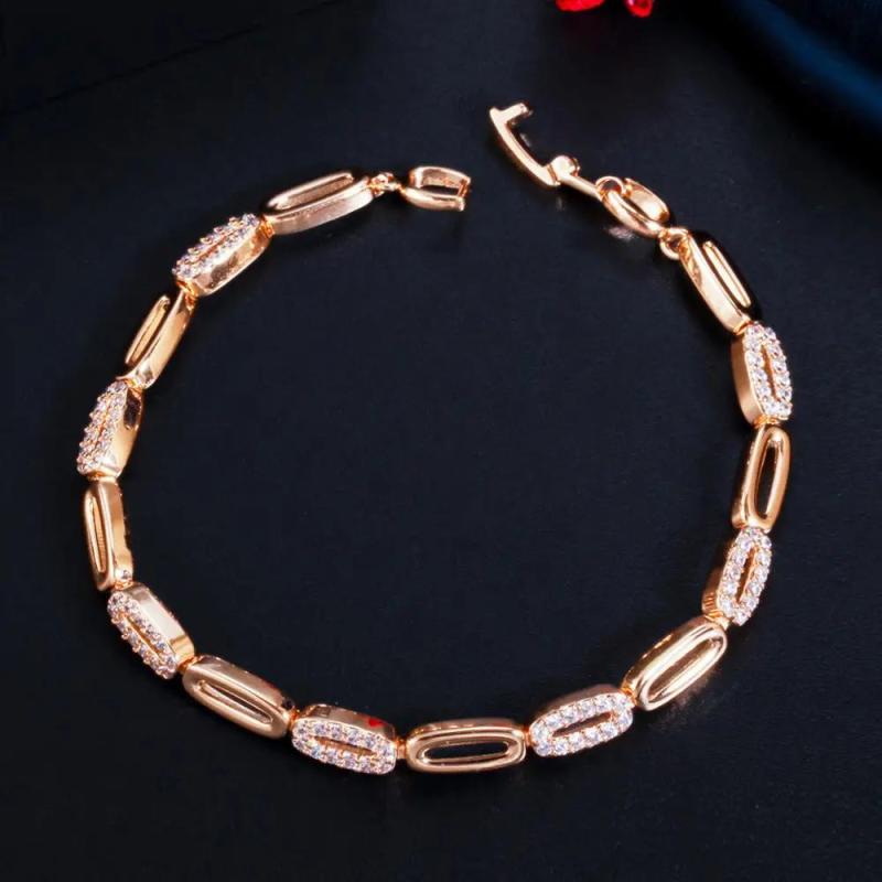 ThreeGraces 585 CZ Bracelet Party Jewelry Gift