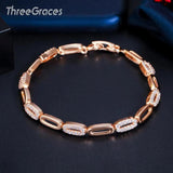 ThreeGraces 585 CZ Bracelet Party Jewelry Gift