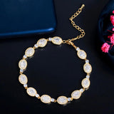 Pera CZ Adjustable Chain Link Bracelet for Birthday Gift B224