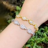 Pera CZ Adjustable Chain Link Bracelet for Birthday Gift B224