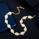 Pera CZ Adjustable Chain Link Bracelet for Birthday Gift B224
