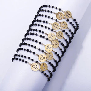 Zodiac Stainless Steel Chain Bracelet Set Plating Jewelry