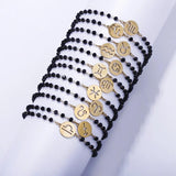 Zodiac Stainless Steel Chain Bracelet Set Plating Jewelry