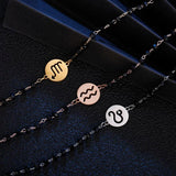 Zodiac Stainless Steel Chain Bracelet Set Plating Jewelry