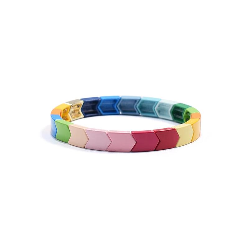 Multicolor Tila Tile Bracelet Elastic Vsco Charm Bracelet Women Gift