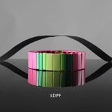 Multicolor Tila Tile Bracelet Elastic Vsco Charm Bracelet Women Gift