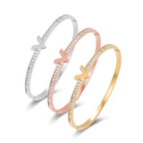 Crystal Bracelet Bangle V Rhinestone Arm Cuff Geometric Zircon