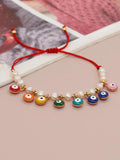 Go2boho Evil Eye Beaded Bracelet Fresh Water Pearl Friendship Bracelet