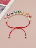 Go2boho Evil Eye Beaded Bracelet Fresh Water Pearl Friendship Bracelet