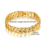 12MM Wide Chunky Chain Bracelet Heart Bracelets for Women Men Wristband