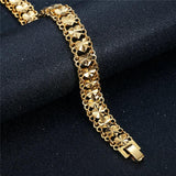 12MM Wide Chunky Chain Bracelet Heart Bracelets for Women Men Wristband