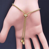 Stainless Steel Mom Daughter Bead Bracelets B9500S01
