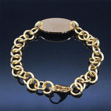 Medical Alert ID Chain Bracelet Stainless Steel Emergency Reminder